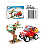 EC-The Fire Truck Building Set with Extending Ladder (236 Pieces)